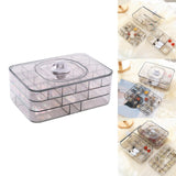 Maxbell Portable Acrylic Jewelry Storage Box Durable for Bedroom Container Necklace C