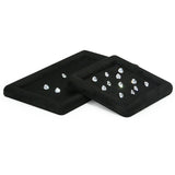 Maxbell Fashion Velvet Square Jewerlry Tray Glasses Holder for Home Stores Closet Pink L
