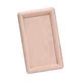 Maxbell Fashion Velvet Square Jewerlry Tray Glasses Holder for Home Stores Closet Pink L