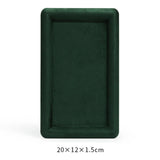 Maxbell Fashion Velvet Square Jewerlry Tray Glasses Holder for Home Stores Closet Pink L