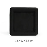 Maxbell Fashion Velvet Square Jewerlry Tray Glasses Holder for Home Stores Closet Khaki S