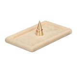 Maxbell Fashion Velvet Square Jewerlry Tray Glasses Holder for Home Stores Closet Khaki L