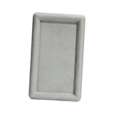 Maxbell Fashion Velvet Square Jewerlry Tray Glasses Holder for Home Stores Closet Grey L