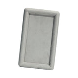 Maxbell Fashion Velvet Square Jewerlry Tray Glasses Holder for Home Stores Closet Grey L