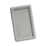 Maxbell Fashion Velvet Square Jewerlry Tray Glasses Holder for Home Stores Closet Grey L
