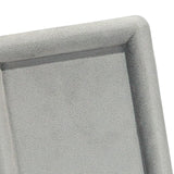 Maxbell Fashion Velvet Square Jewerlry Tray Glasses Holder for Home Stores Closet Grey L