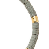 Maxbell C Shaped Hoop Earrings Round Soft Pottery Bohemian for Girls Teens Gray