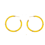 Maxbell C Shaped Hoop Earrings Round Soft Pottery Bohemian for Girls Teens Blue
