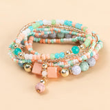 Maxbell Stackable Bohemian Beads Bracelets Multilayered Charm Stack Boho for Girls