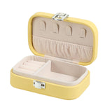 Maxbell Travel Jewelry Organizer PU Leather Portable for Jewelry Watch Necklace Yellow