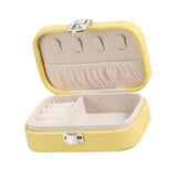 Maxbell Travel Jewelry Organizer PU Leather Portable for Jewelry Watch Necklace Yellow