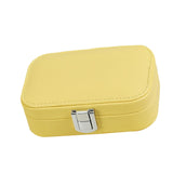 Maxbell Travel Jewelry Organizer PU Leather Portable for Jewelry Watch Necklace Yellow