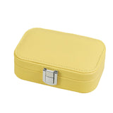 Maxbell Travel Jewelry Organizer PU Leather Portable for Jewelry Watch Necklace Yellow