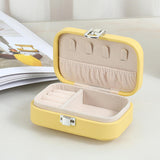 Maxbell Travel Jewelry Organizer PU Leather Portable for Jewelry Watch Necklace Yellow