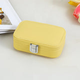 Maxbell Travel Jewelry Organizer PU Leather Portable for Jewelry Watch Necklace Yellow