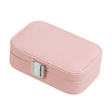 Maxbell Travel Jewelry Organizer PU Leather Portable for Jewelry Watch Necklace Pink