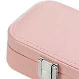 Maxbell Travel Jewelry Organizer PU Leather Portable for Jewelry Watch Necklace Pink