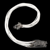 Maxbell 20 Pieces Waxed Necklace Cord Durable Gifts for Jewelry Making Accessories White