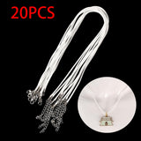 Maxbell 20 Pieces Waxed Necklace Cord Durable Gifts for Jewelry Making Accessories White