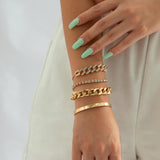 Maxbell Stackable Bracelets Exaggerated Open Cuff Wrap for Anniversary Wife Friends Silver