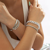 Maxbell Stackable Bracelets Exaggerated Open Cuff Wrap for Anniversary Wife Friends Silver