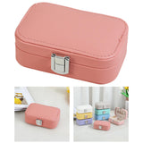 Maxbell Travel Jewelry Case PU Cardboard Multifunction for Women Necklace Pink