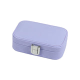 Maxbell Travel Jewelry Case PU Cardboard Multifunction for Women Necklace Purple