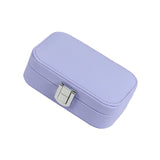 Maxbell Travel Jewelry Case PU Cardboard Multifunction for Women Necklace Purple