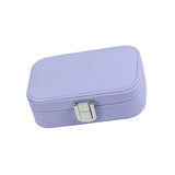 Maxbell Travel Jewelry Case PU Cardboard Multifunction for Women Necklace Purple