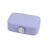 Maxbell Travel Jewelry Case PU Cardboard Multifunction for Women Necklace Purple