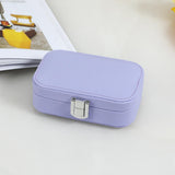 Maxbell Travel Jewelry Case PU Cardboard Multifunction for Women Necklace Purple