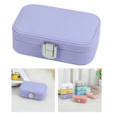 Maxbell Travel Jewelry Case PU Cardboard Multifunction for Women Necklace Purple