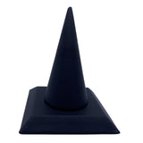 Maxbell ring Stand PU Velvet Showcase for Gift Shopping Mall Retail Stores Black