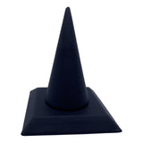 Maxbell ring Stand PU Velvet Showcase for Gift Shopping Mall Retail Stores Black