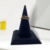Maxbell ring Stand PU Velvet Showcase for Gift Shopping Mall Retail Stores Black