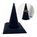 Maxbell ring Stand PU Velvet Showcase for Gift Shopping Mall Retail Stores Black