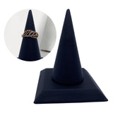 Maxbell ring Stand PU Velvet Showcase for Gift Shopping Mall Retail Stores Black