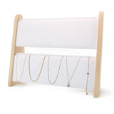 Maxbell Necklace Display Stand Storage Holder Easel Organizer for Dresser Home Decor White