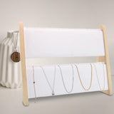 Maxbell Necklace Display Stand Storage Holder Easel Organizer for Dresser Home Decor White