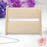 Maxbell Necklace Display Stand Storage Holder Easel Organizer for Dresser Home Decor Beige