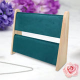 Maxbell Necklace Display Stand Storage Holder Easel Organizer for Dresser Home Decor Dark Green