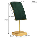 Maxbell Jewelry Display Stand with Metal Base for Necklace Display Case Shelves Green