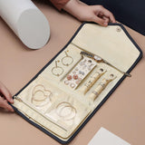 Maxbell Travel Jewelry Organizer Case Roll Bag Soft for Watches Brooches Ear Studs