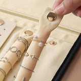 Maxbell Travel Jewelry Organizer Case Roll Bag Soft for Watches Brooches Ear Studs