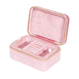 Maxbell Jewelry Organizer Box Large Capacity for Watch Valentines Day Women Girls Light Pink