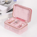 Maxbell Jewelry Organizer Box Large Capacity for Watch Valentines Day Women Girls Light Pink