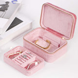 Maxbell Jewelry Organizer Box Large Capacity for Watch Valentines Day Women Girls Light Pink