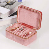 Maxbell Jewelry Organizer Box Large Capacity for Watch Valentines Day Women Girls Dark Pink