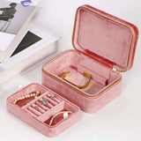 Maxbell Jewelry Organizer Box Large Capacity for Watch Valentines Day Women Girls Dark Pink