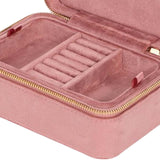 Maxbell Jewelry Organizer Box Large Capacity for Watch Valentines Day Women Girls Dark Pink